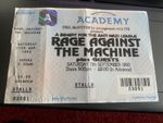 Rage Against The Machine 11th September 1993 Brixton London Unused Ticket Stub