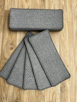 13 Grey Herringbone Stair Pads 50cm X 20cm Staircase Pad Stairs Carpet Pad