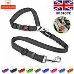 Pet Dog Seat Belt Car Safety Travel Harnesses Lead Restraint Strap Adjustable UK