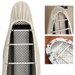 4PC White Ironing Board Cover Fasteners Medium/Large Elasticated Brace Straps