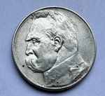 Poland Silver Coin 1936 High Grade 5 Zlotych Polish Józef Piłsudski