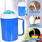 Slushy Maker Cup Double Layer Reusable Slush Smoothie Ice Magic Cocktail Frozen