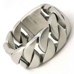 Super Heavy 31mm Wide Men Brushed Cuban Curb Chain 316L Stainless Steel Bracelet