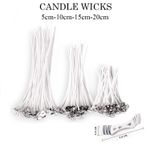 Pre Waxed Candle Wicks with Sustainers Long Tabbed for Candle Making Craft UK