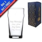 Personalised Engraved Nonic Pint Glass Birthday Christmas Wedding Best Man Usher