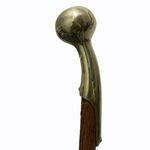 Designer Brass Round Head Handle Handmade Brown Wooden Walking Stick Cane Gift
