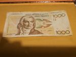Geldschein Belgien 1000 Francs 1980 SS