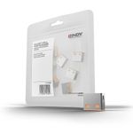 Lindy 40463 USB Port Blocker – Pack of 10 Orange – Physical Security ABS