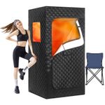 Space-saving home sauna with 1500 W steam generator and 3 L tank