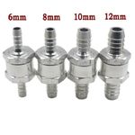 Inline One-way Non-return Check Valve Auminium Fuel Water Gas Air Vacuum 4-16mm