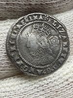 Elizabeth I 1575 Silver Threepence Rare Eglantine Bust 4D S2566 N1998 Strong VF
