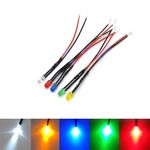 3mm Pre-Wired LED Bulb Light 3V 6V 12V 24V 48V 110V 220V Prewired Emitting Diode