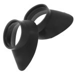 2 Pcs Microscope Eyepiece Guard Covers Telescope Hood Binocular Cups