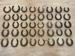 40 X OLD USED WORN LUCKY HORSE SHOES REAL HORSESHOES IDEAL ART / CRAFT ETC 