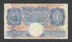 BANK OF ENGLAND £1 note 1940 Peppiatt Blue WWII S01H REPLACEMENT B250 Banknotes
