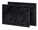 Set of 2 Glass Chopping Boards Black 52x30cm Toughened Glass Kitchen Worktop