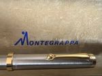 Montegrappa Chrome Fountain Pen Gold Plated Nib F Warranty