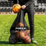 FORZA 12 Ball Carry Bag - Heavy Duty Mesh Football Shoulder Carry Holdall