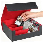 1800+ MTG Card Storage Box Deck Box PU Leather Magnetic Deck For TCG Collection