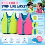 Kids Life Jacket Swimming Floating Zip Pool Vest Buoyancy Aid Jacket Ergonomic