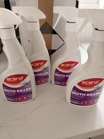 4 x 500ml Acana Moth Killer Spray for Carpet & Fabric Lavender Treat Eggs Larvae