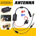 Car Stereo Aerial DAB AM/FM Radio Antenna Amplifier Signal AMP Booster Universal