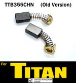 2X Carbon Brushes For Titan TTB355CHN Chainsaw (Old Version)