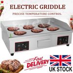 4400W Large Electric Griddle Hotplate Chip Grill BBQ Bacon Egg Fryer Commercial