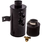 Aluminum Oil Catch Tank Can 0.75l Oil Catch Can Baffled 2 Port Oil Breather Tank