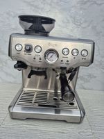 Sage BES875BSS/C Espresso Machine, Built-In Grinder, Steam Wand, Silver