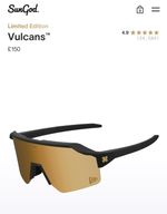SunGod Vulcans Sunglasses Matte Black Frame Gold Lenses New Era RRP £150