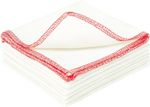 White Dish Cloths 20x25 cm Bulk Pack Ideal for Cleaning & Multi Purpose Cloths