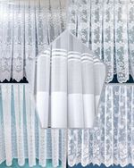 White Net Curtains Sold By The Metre Rod Pocket Ready to Use 11 Drop Size