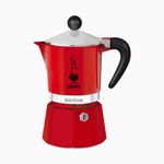 Bialetti Rainbow Moka Pot 3TZ Size Stovetop Espresso Maker Red  BRAND NEW