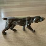 Pointer Dog Brass Figure Ornament Vintage