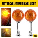 2x Motorcycle Indicators Bike Motorbike Turn Signal Light Bullet Bulb Universal