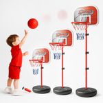 Kids Basketball Hoop Stand Adjustable Height 80-145 cm Sports Activity Gift Set