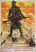 WA81 Vintage WWI French Propaganda They Shall Not Pass War Poster WW1 A1 A2 A3