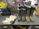 2 PAIRS THERMAL INSULATED FISHING WELLIES INC SKEETEX SIZE 10 PLUS SPARE INSERTS