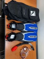 Seac Sub Kalibra Fins ML-XL + Snorkelling Goggles & Bag