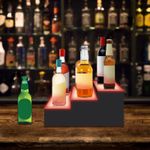 LED Bar Bottle Display Shelves - Liquor Bottle Display Bar Steps - NEW - 3 Tier
