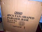 ZEZO 4PCS Fan-Shaped Parasol Base Set - Black Colour, Model SL26