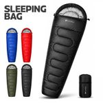 4 Season Single Sleeping Bag Waterproof Outdoor Camping Hiking Mummy Zip Bags