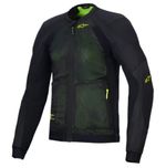Alpinestars Troop-Air Motorbike Motorcycle Jacket- Black Yellow Fluo