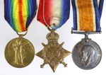 World War 1 Medal trio 1914-15 Star, British War Medal and Victory Medal 21st D
