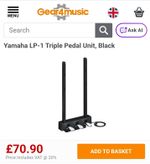 YAMAHA LP-1 Pedal Unit For P-125 And P-515 In Black