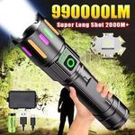 Most Powerful 99000000LM LED Military Torch USB Rechargeable Tactical Flashlight