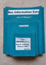 Bus Information Defect Holder Arriva North East 2825 YJ08XBE Optare Solo