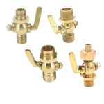 1/8" 1/4" 3/8" 1/2" 3/4" BSP Male Brass Drain Petcock Shut Off Valve Fuel Gas