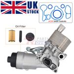 Oil Cooler Filter Housing & Gaskets For VAUXHALL OPEL Adam Astra Corsa Mokka 1.4